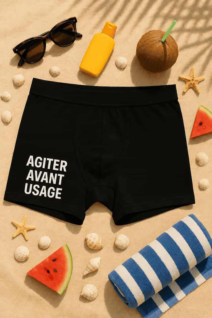 Boxer humoristique Agiter avant usage