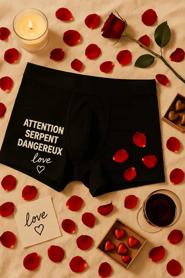 Boxer humoristique Attention serpent dangereux