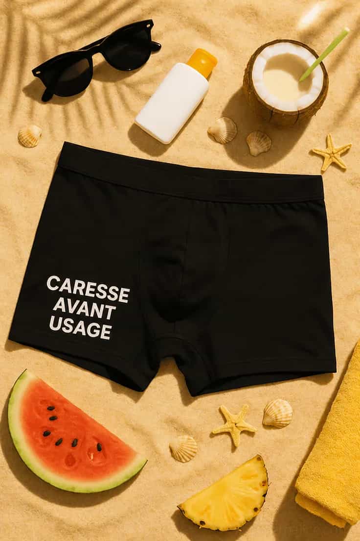 Boxer humoristique Caresse avant usage