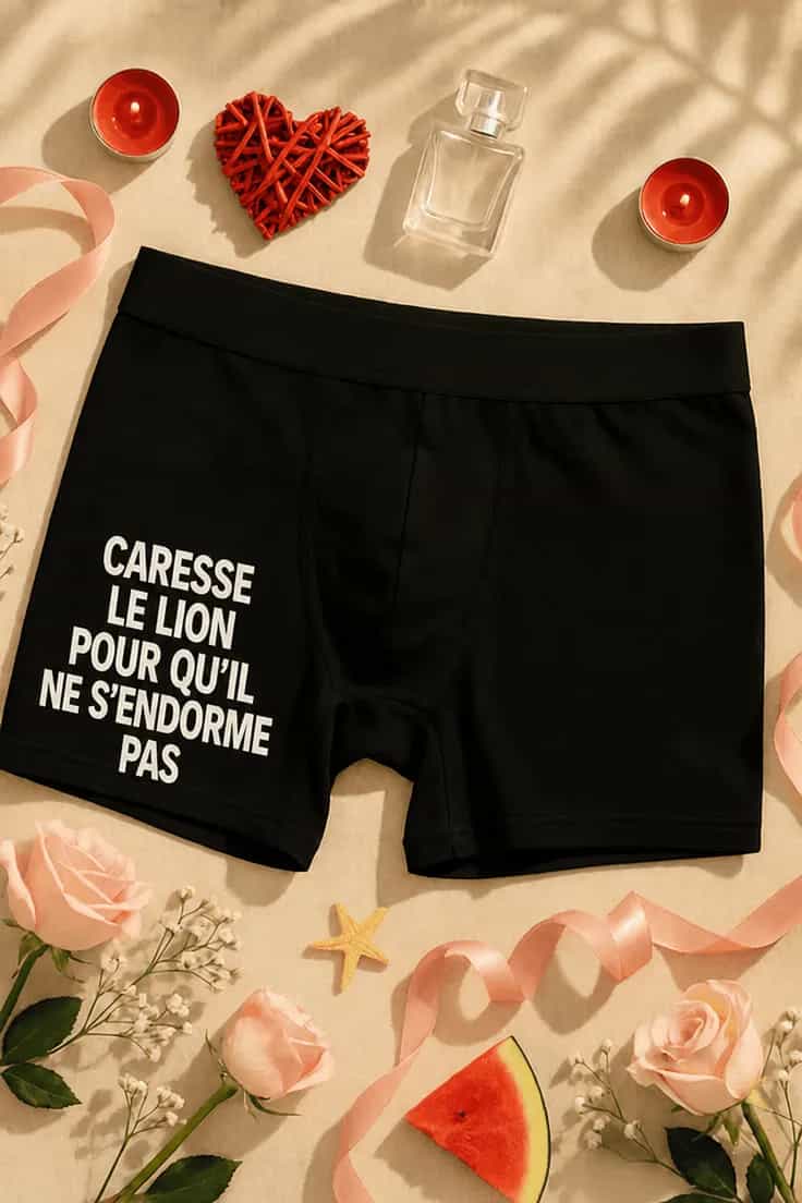 Boxer humoristique Caresse le lion