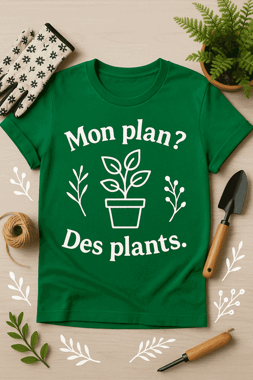 T-shirt "Mon plan? Des plants."