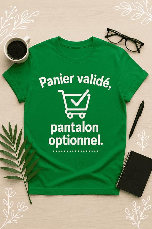 Panier validé, pantalon optionnel