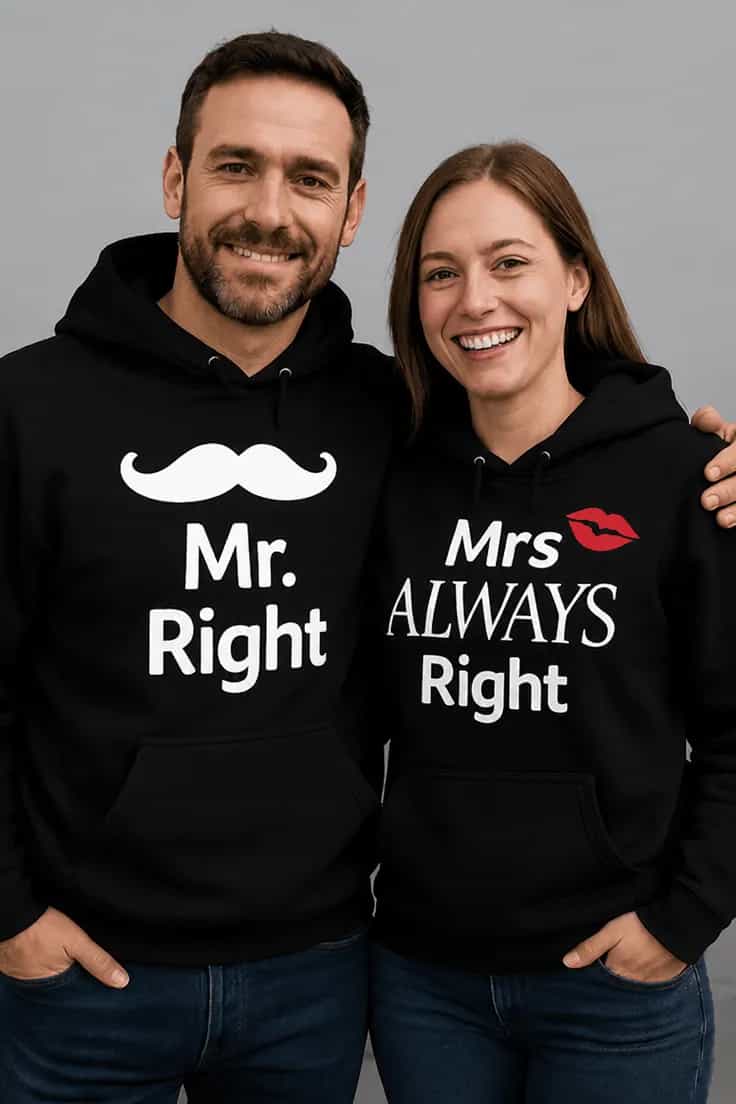 Pull humoristique Couple toujours raison Mr. Mrs ALWAYS