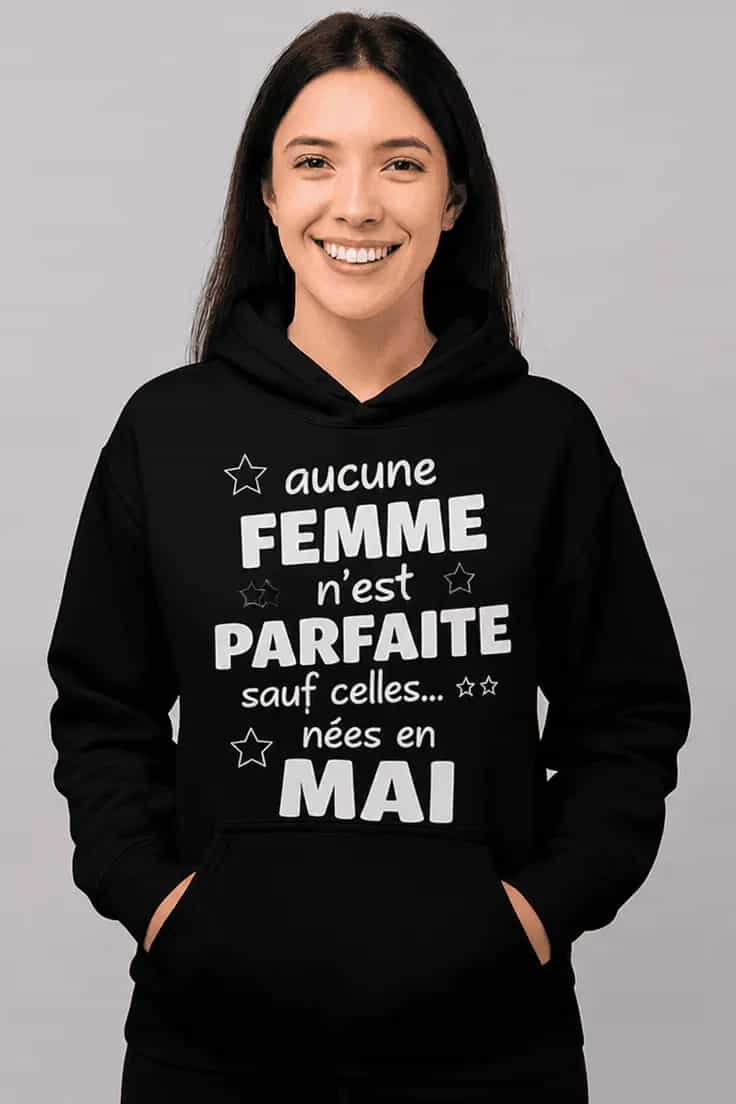 Pull humoristique Femme née le mois de votre choix