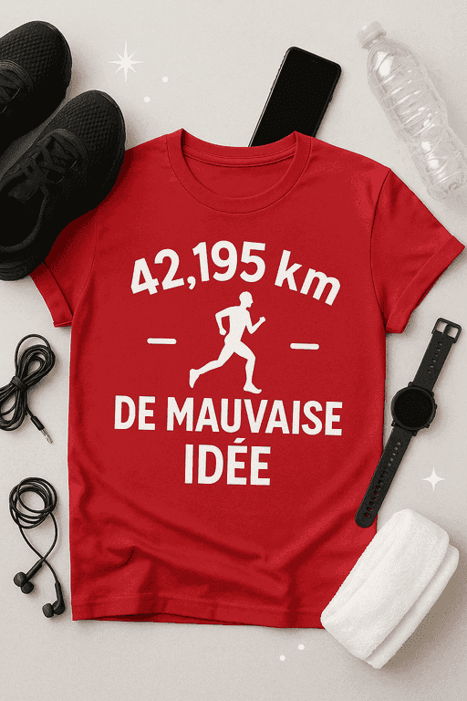 T-shirt - 42,195 km de mauvaise idée