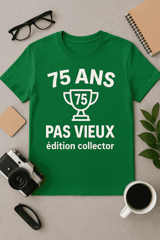 T-shirt 75 ans, pas vieux : édition collector