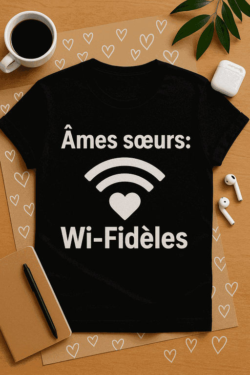 T-shirt Âmes sœurs: Wi-Fidèles