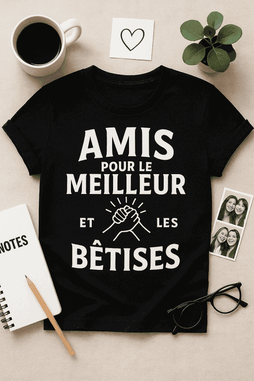 T-shirt Amis pour le meilleur et les bêtises