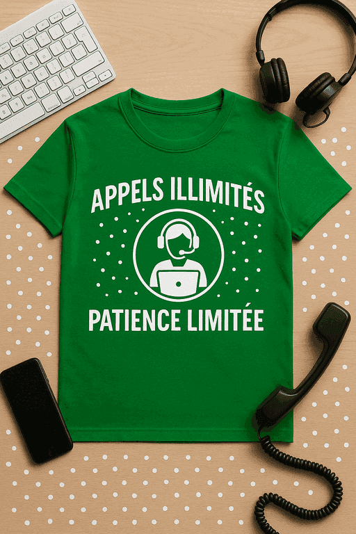 T-shirt Appels illimités, patience limitée