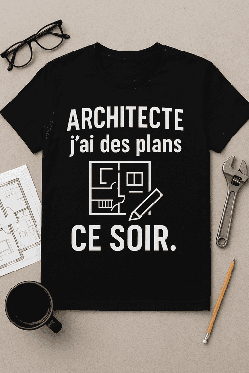 T-shirt Architecte : j'ai des plans ce soir