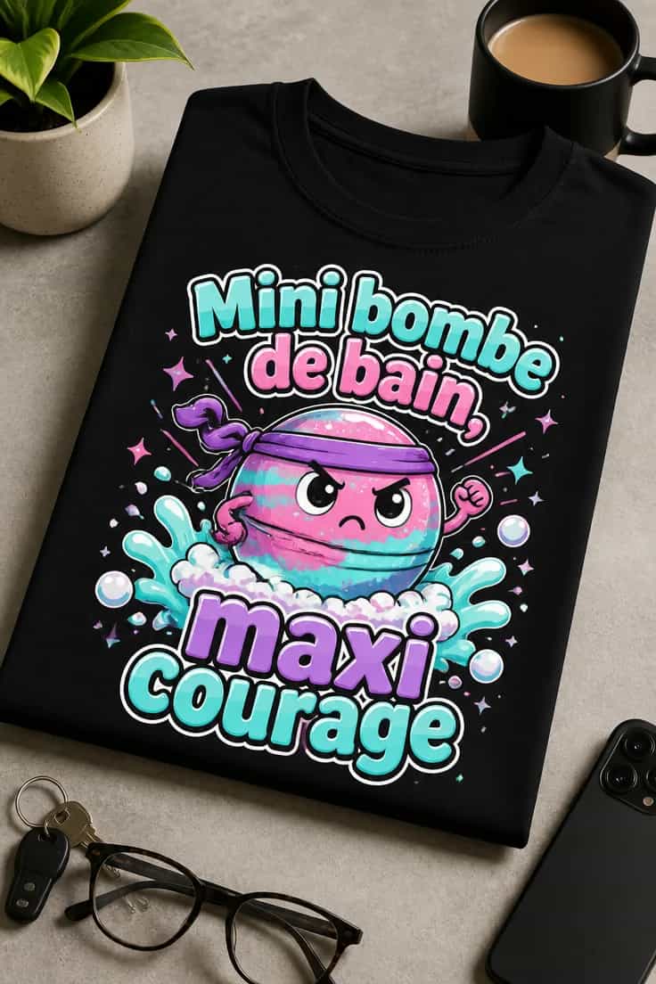 T-shirt bath bomb France – Mini bombe de bain, maxi courage
