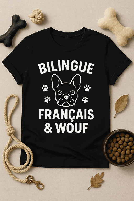 T-shirt Bilingue : Français & Wouf