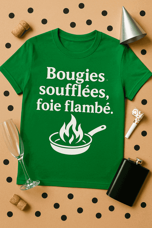 T-shirt Bougies soufflées, foie flambé