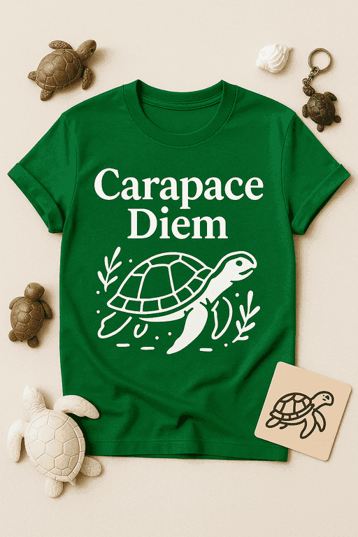 T-shirt Carapace Diem – L'art de vivre comme une tortue