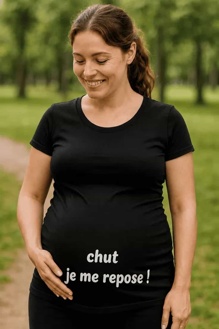 T-shirt de grossesse Chut je me repose