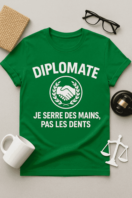T-shirt Diplomate : je serre des mains, pas les dents
