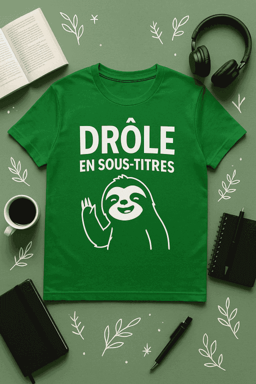 T-shirt Drôle en Sous-titres