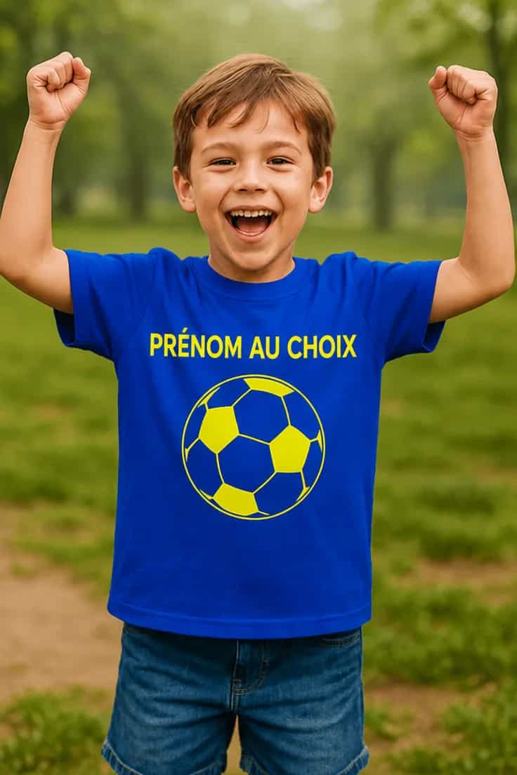 T-shirt enfant Ballon avec prénom personnalisé