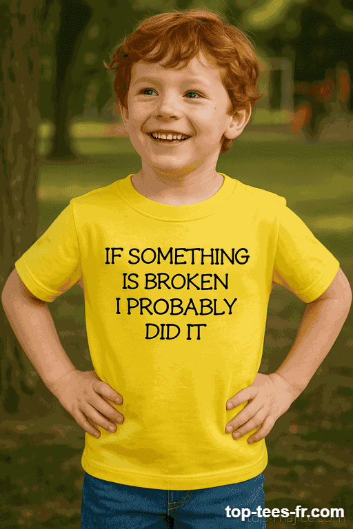 T-shirt enfant if something is broken