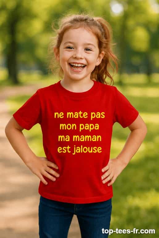 T-shirt enfant ne mate pas mon papa