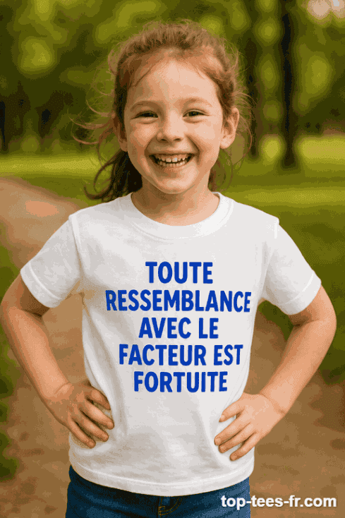 T-shirt enfant ressemblance avec le facteur