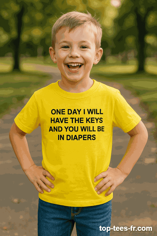 T-shirt enfant un jour j'aurai les clés