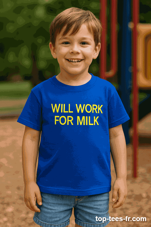 T-shirt enfant will work for milk