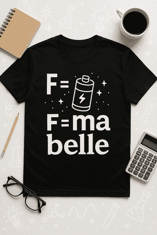 T-shirt F = ma belle
