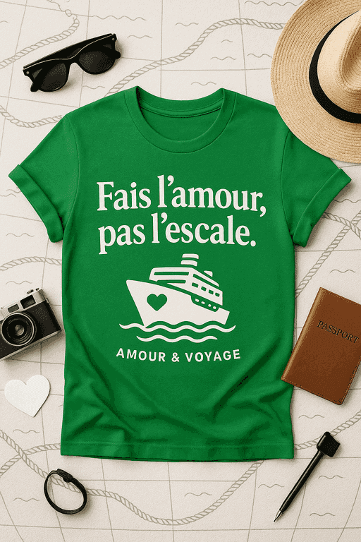 T-shirt Fais l’amour, pas l’escale