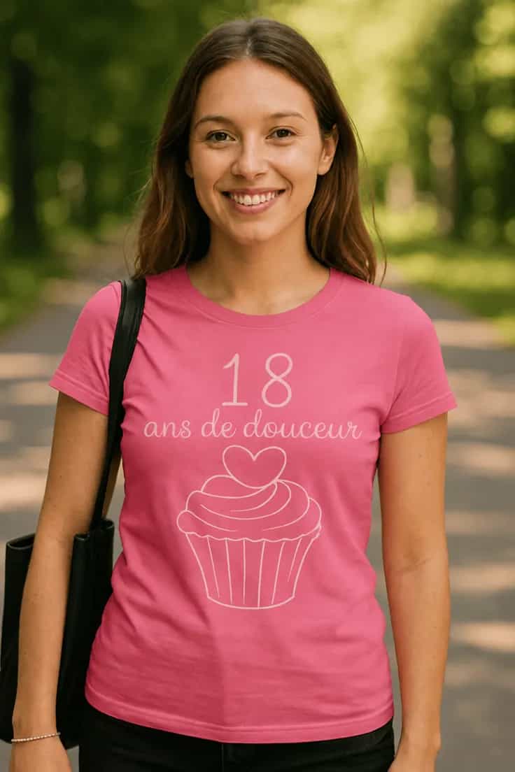 T-shirt humoristique 18 ans de douceur