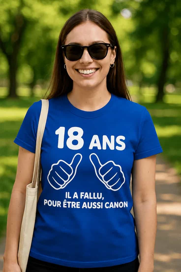 T-shirt humoristique 18 ans pour ĂȘtre canon