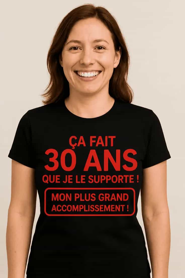 T-shirt humoristique patience avec âge au choix