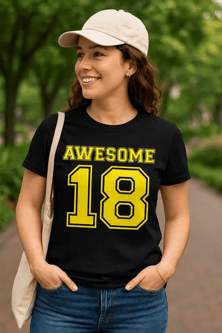 T-shirt humoristique Awesome 18 ans AWESOME 18