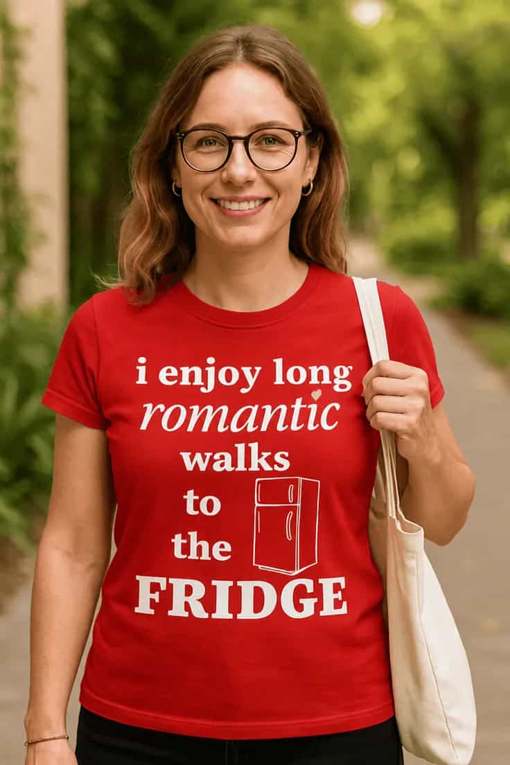 T-shirt humoristique Balades romantiques au frigo