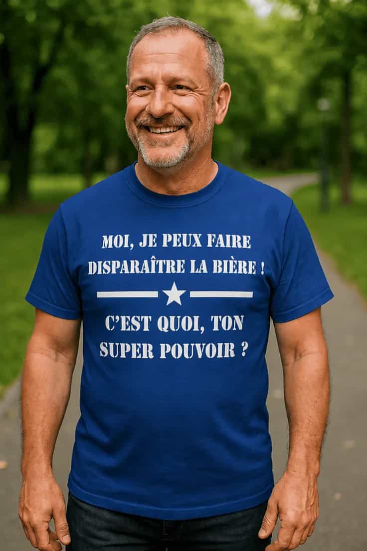 T-shirt humoristique Bière qui disparaît - MOI, JE PEUX