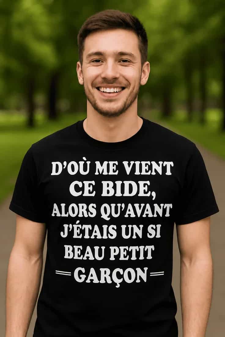 T-shirt humoristique Bide de beau garçon