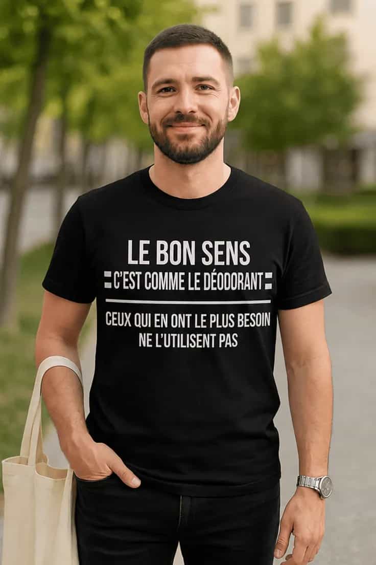 T-shirt humoristique Bon sens déodorant