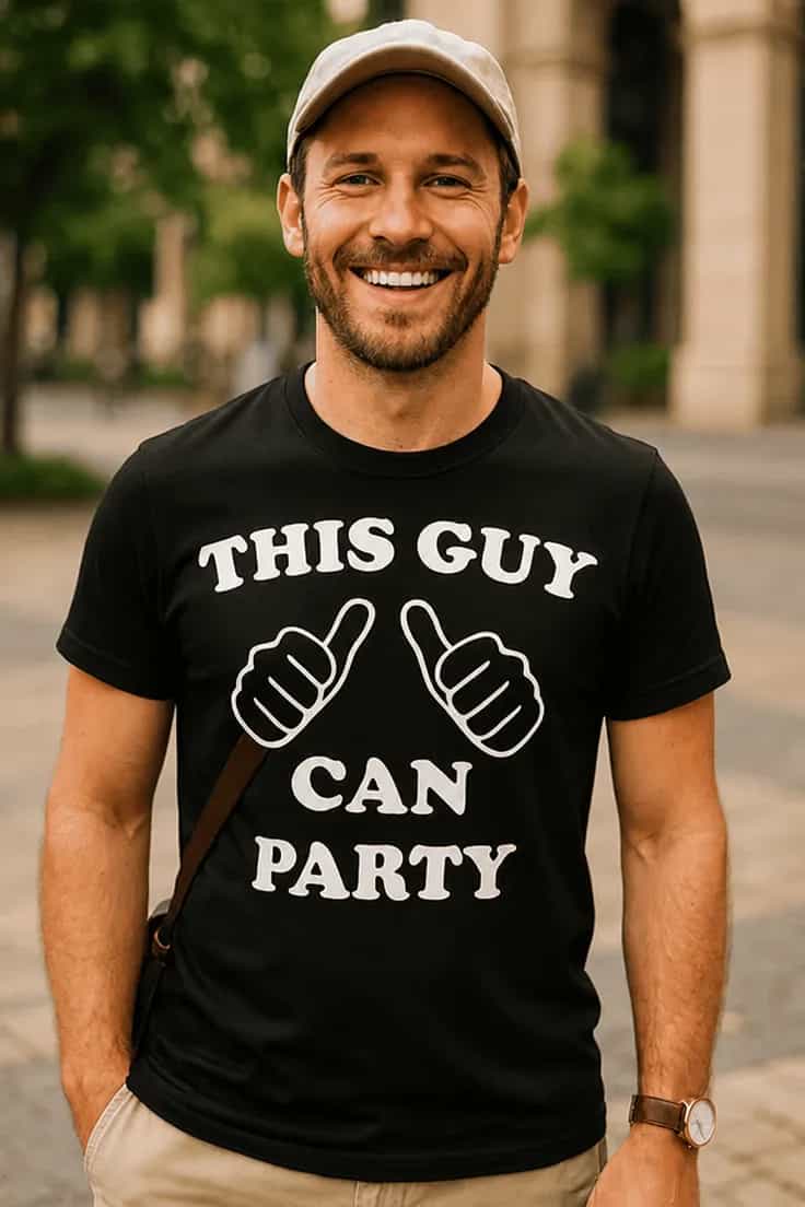 T-shirt humoristique Ce mec sait faire la fête