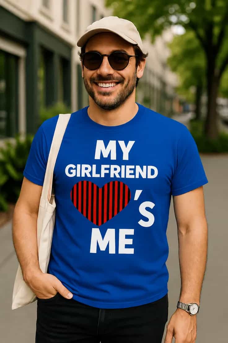 T-shirt humoristique Copine amoureuse MY GIRLFRIEND
