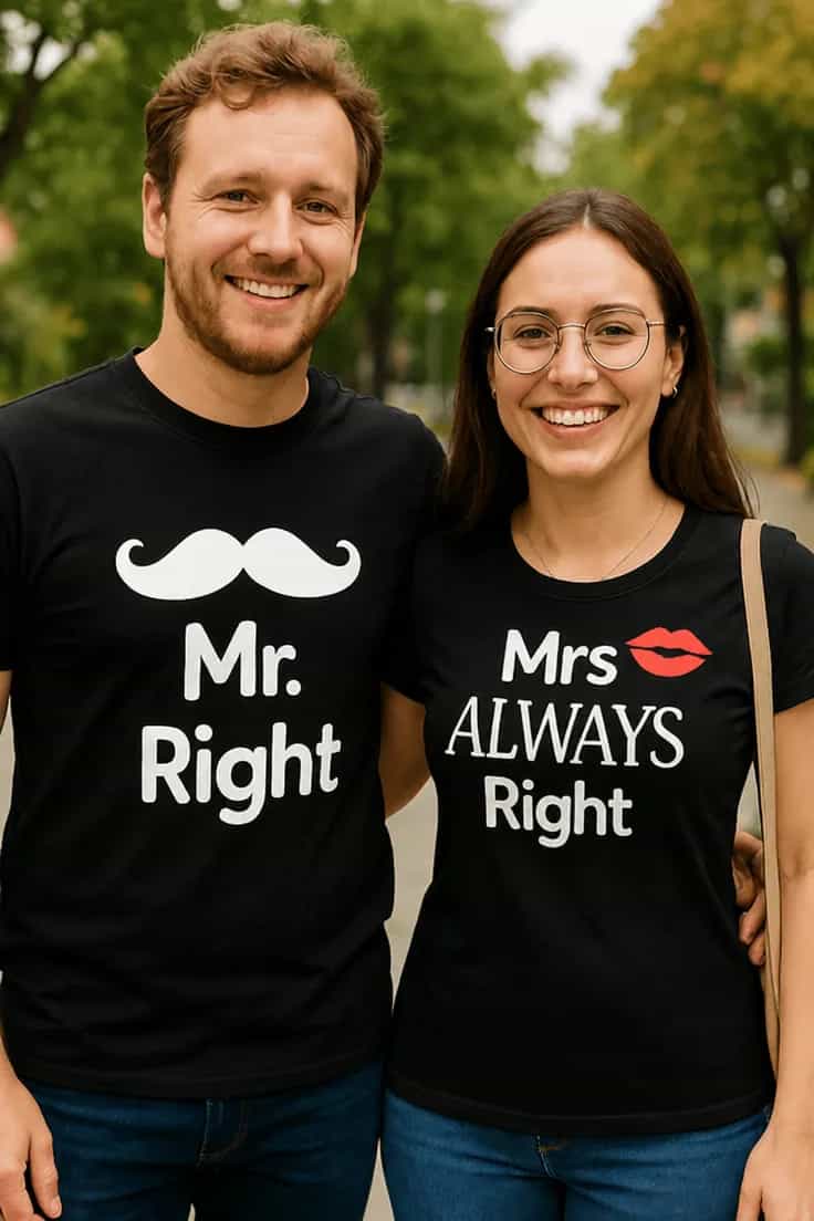 T-shirt humoristique Couple toujours raison