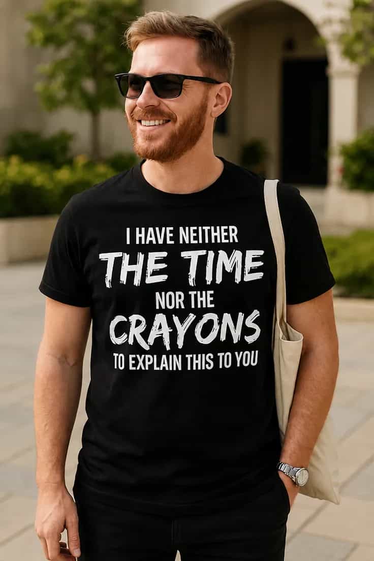 T-shirt humoristique Crayons pour expliquer