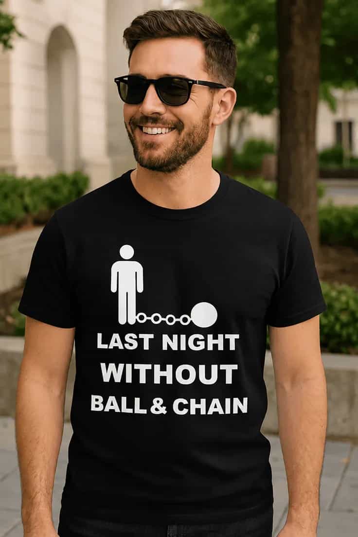 T-shirt humoristique enterrement de vie de garçon