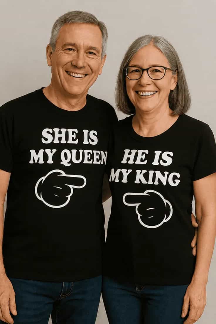 T-shirt humoristique Duo roi reine - SHE IS MY QUEEN