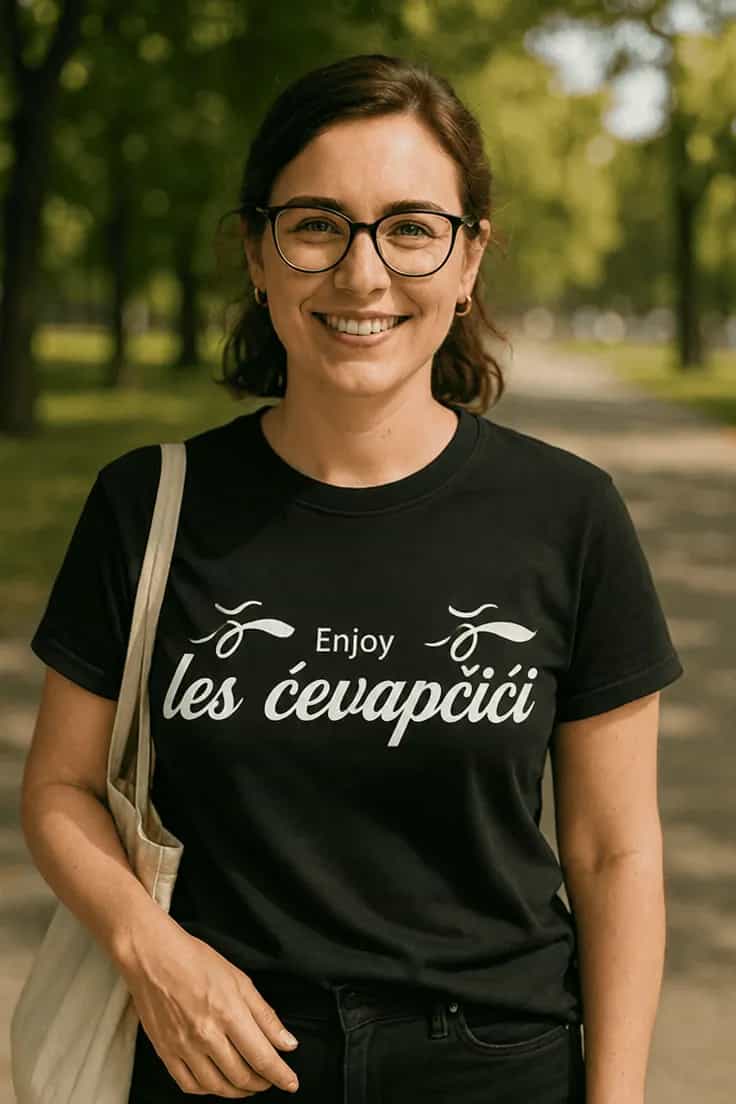 T-shirt humoristique Enjoy ćevapčići