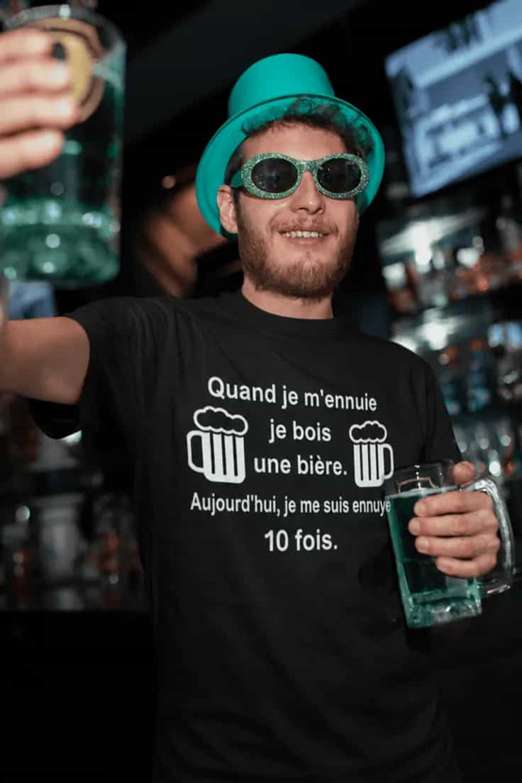T-shirt humoristique Ennui et bière – Quand je m'