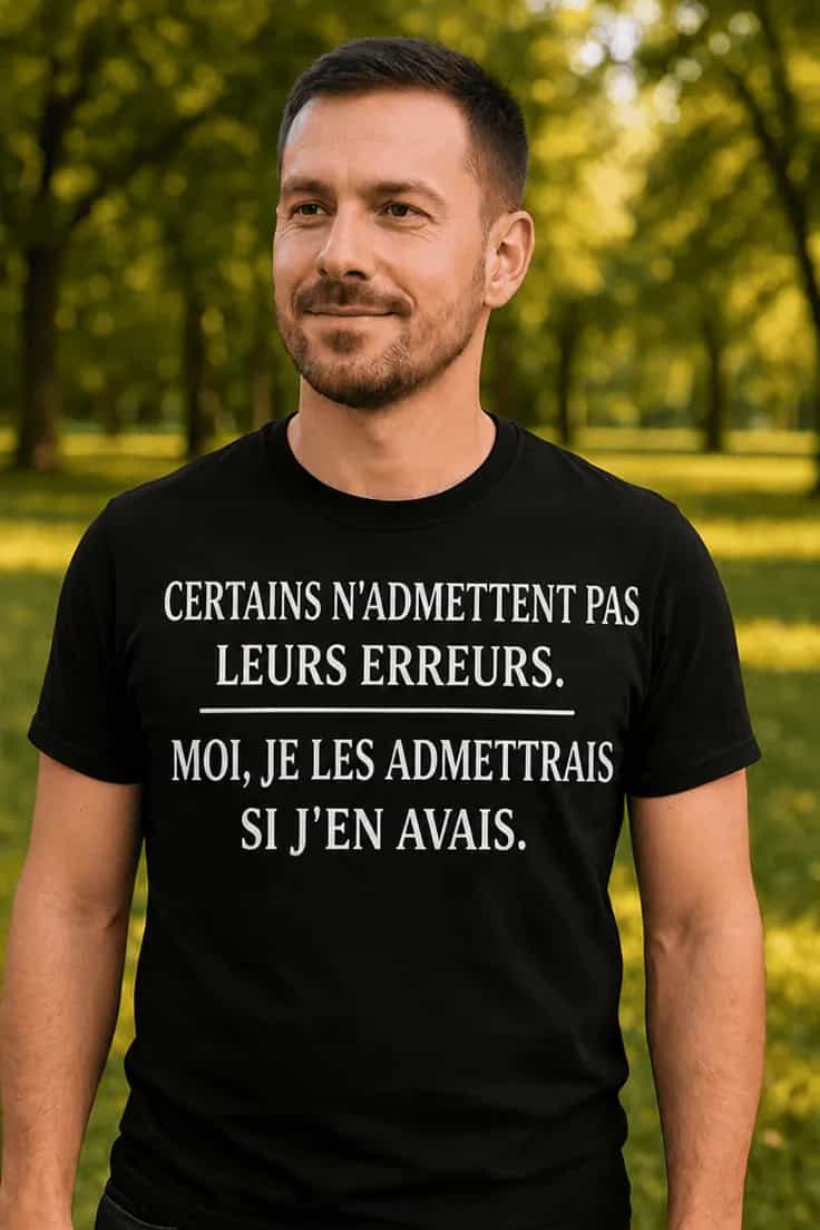 T-shirt humoristique Erreurs jamais assumées