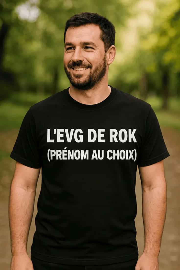 T-shirt humoristique EVG : prénom personnalisé