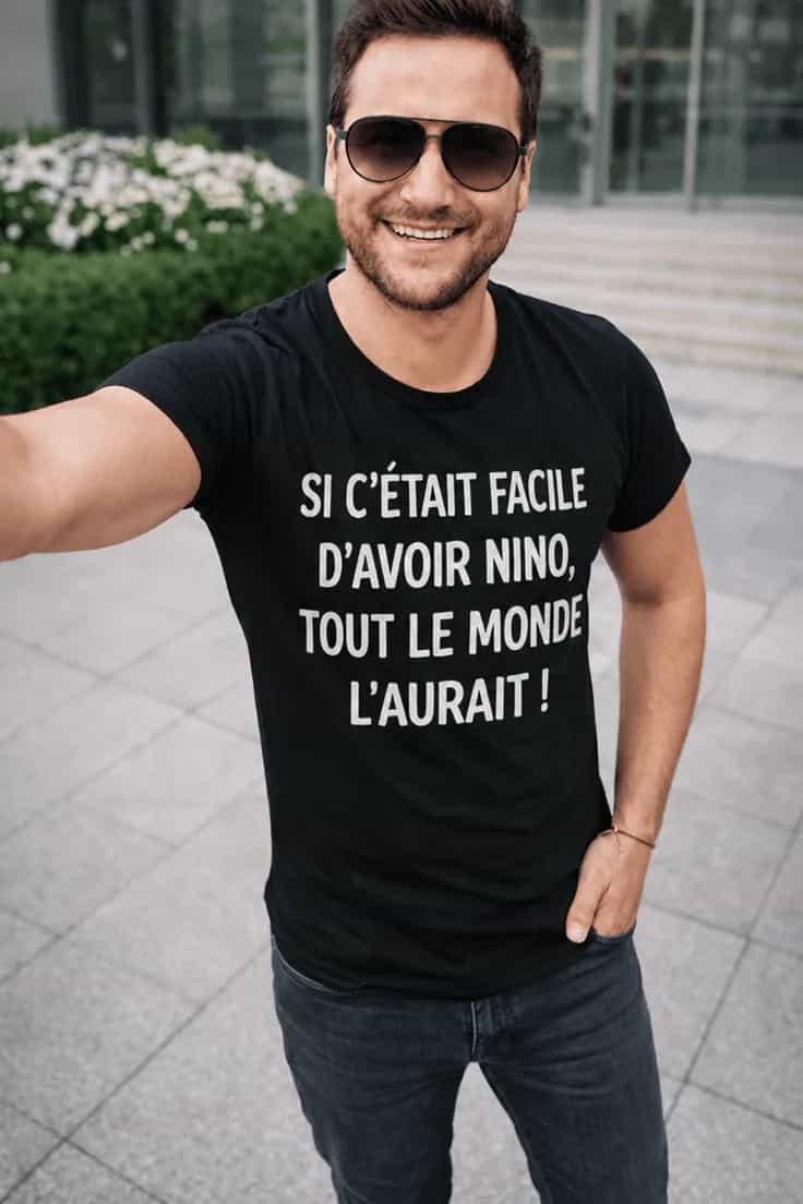 T-shirt humoristique Facile avec prénom personnalisé