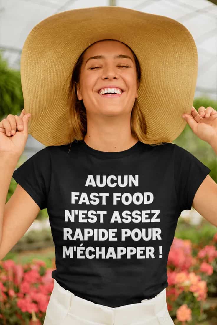 T-shirt humoristique Fast food irrésistible
