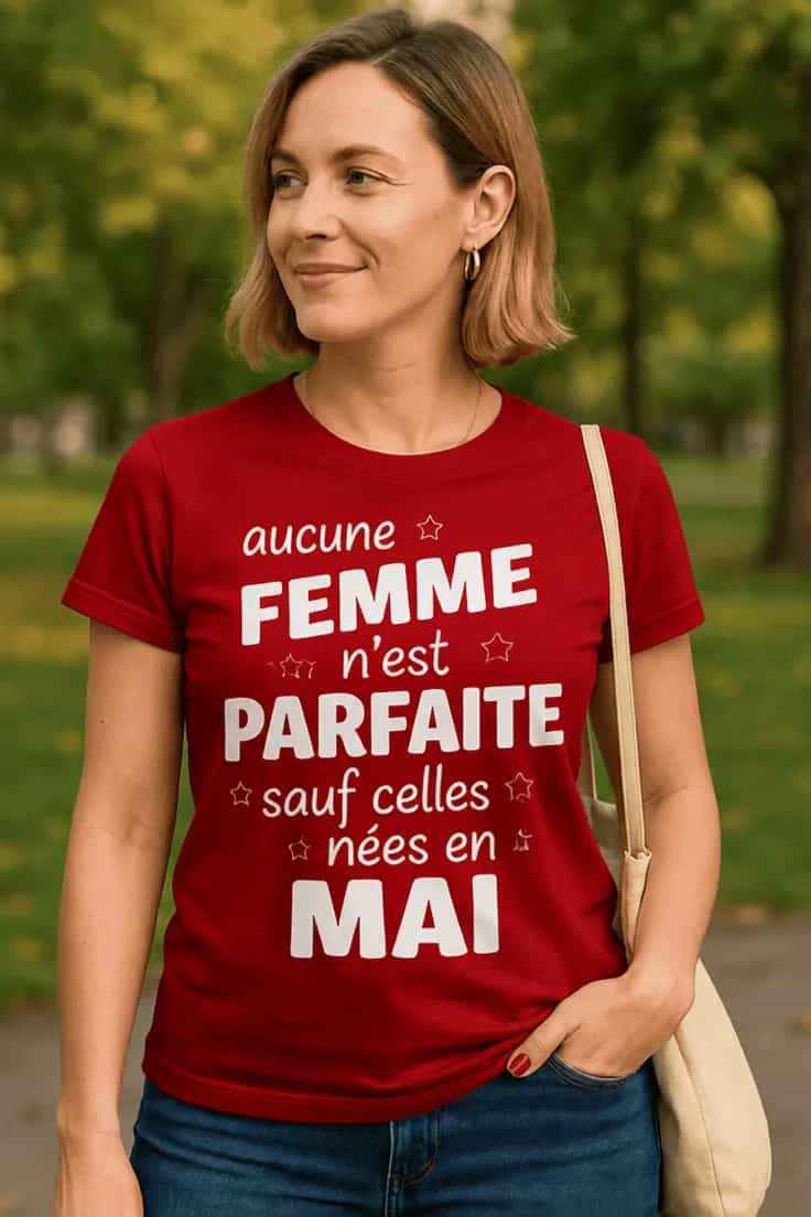 T-shirt Femme parfaite née le mois de votre choix